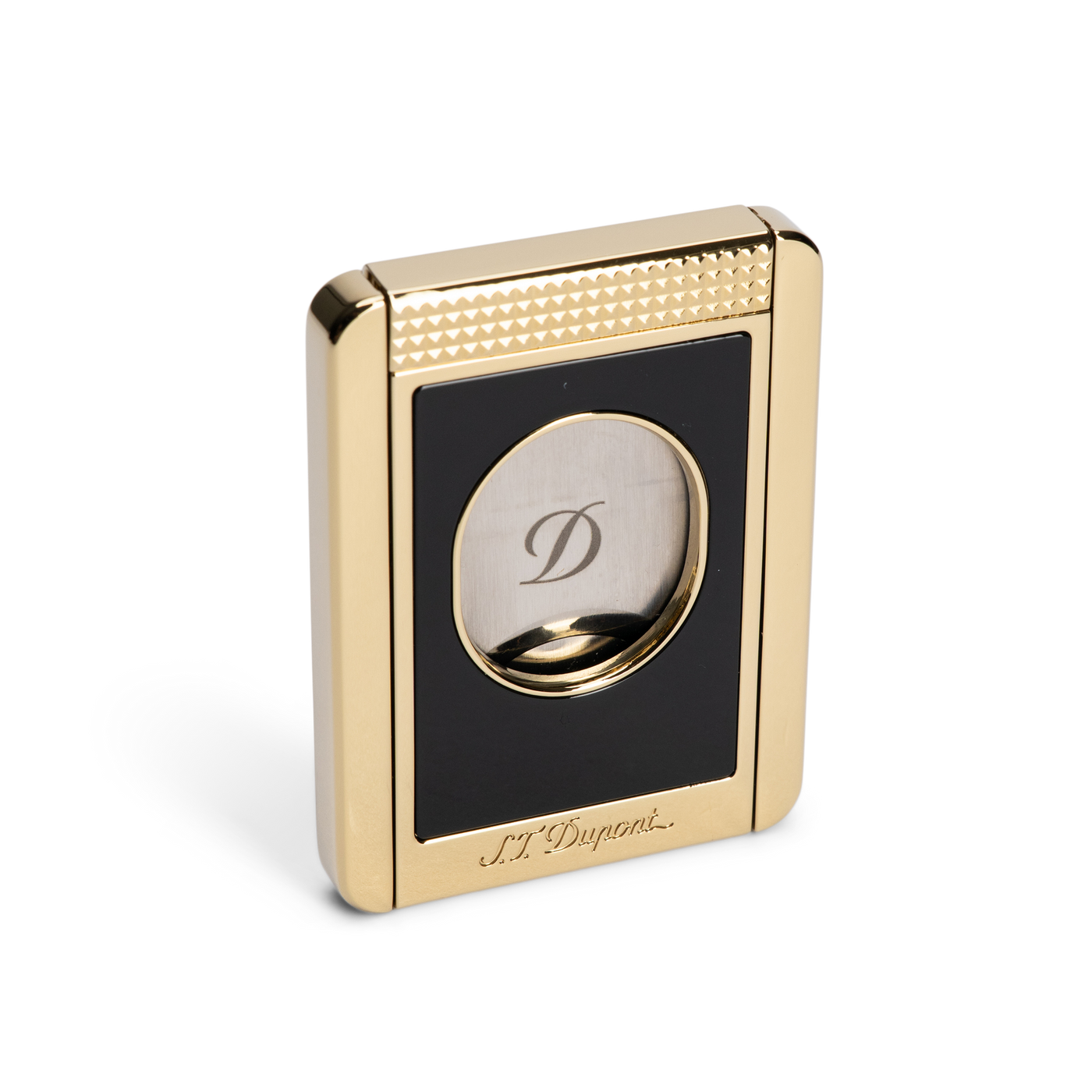 S.T. Dupont Cigar Cutter and Stand Black & Gold