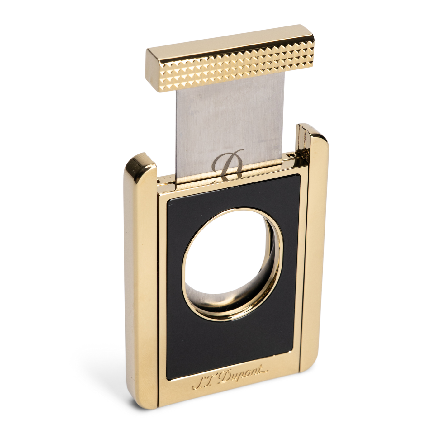 S.T. Dupont Cigar Cutter and Stand Black & Gold