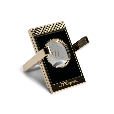 S.T. Dupont Cigar Cutter and Stand Black & Gold