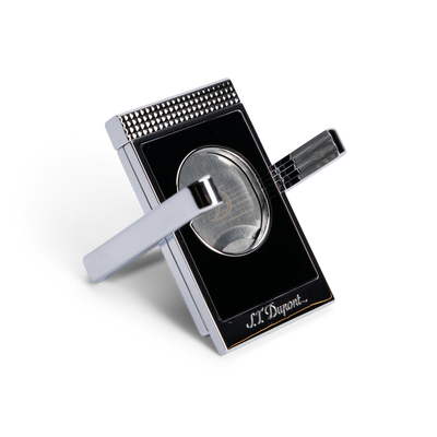 S.T. Dupont Cigar Cutter and Stand Black & Chrome