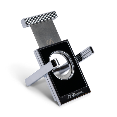 S.T. Dupont Cigar Cutter and Stand Black & Chrome