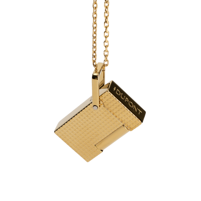 S.T. Dupont Necklace Lighter Chrome Gold