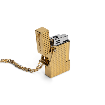 S.T. Dupont Necklace Lighter Chrome Gold
