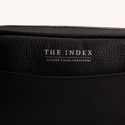 The Index Black Leather Travel Case