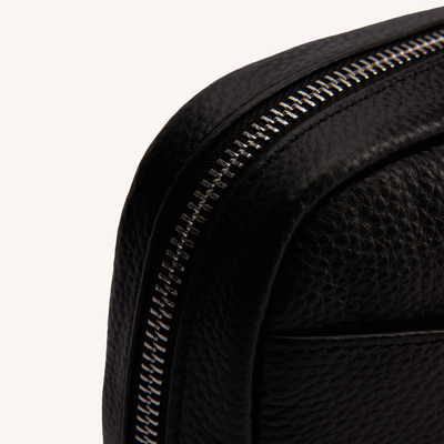 The Index Black Leather Travel Case