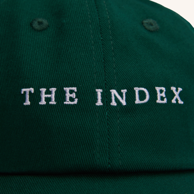 The Index Logo Embroidered Baseball Cap Green