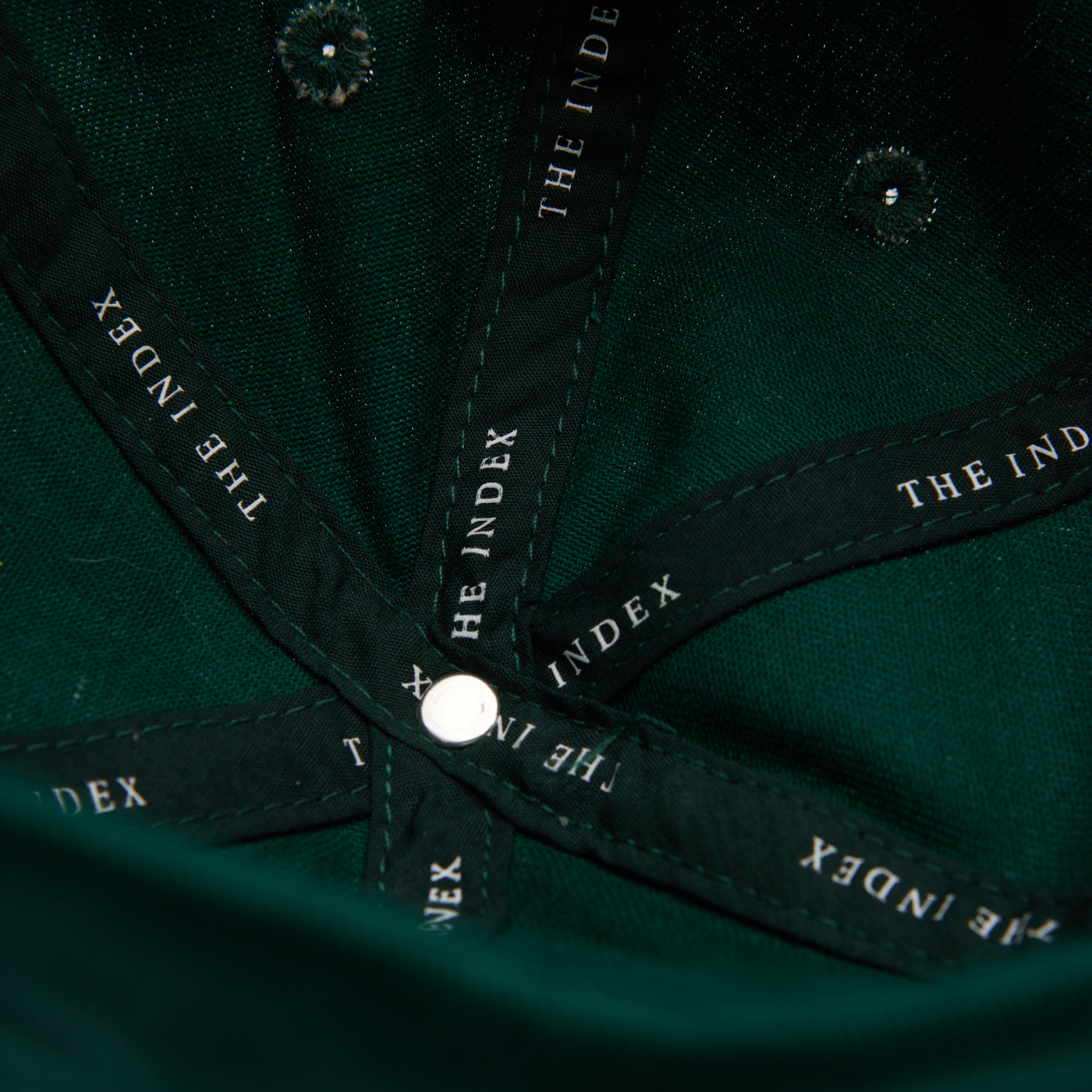 The Index Logo Embroidered Baseball Cap Green
