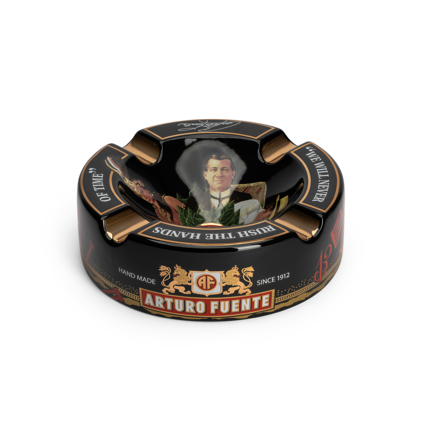 Arturo Fuente 4 Cigar Ceramic Ashtray Black