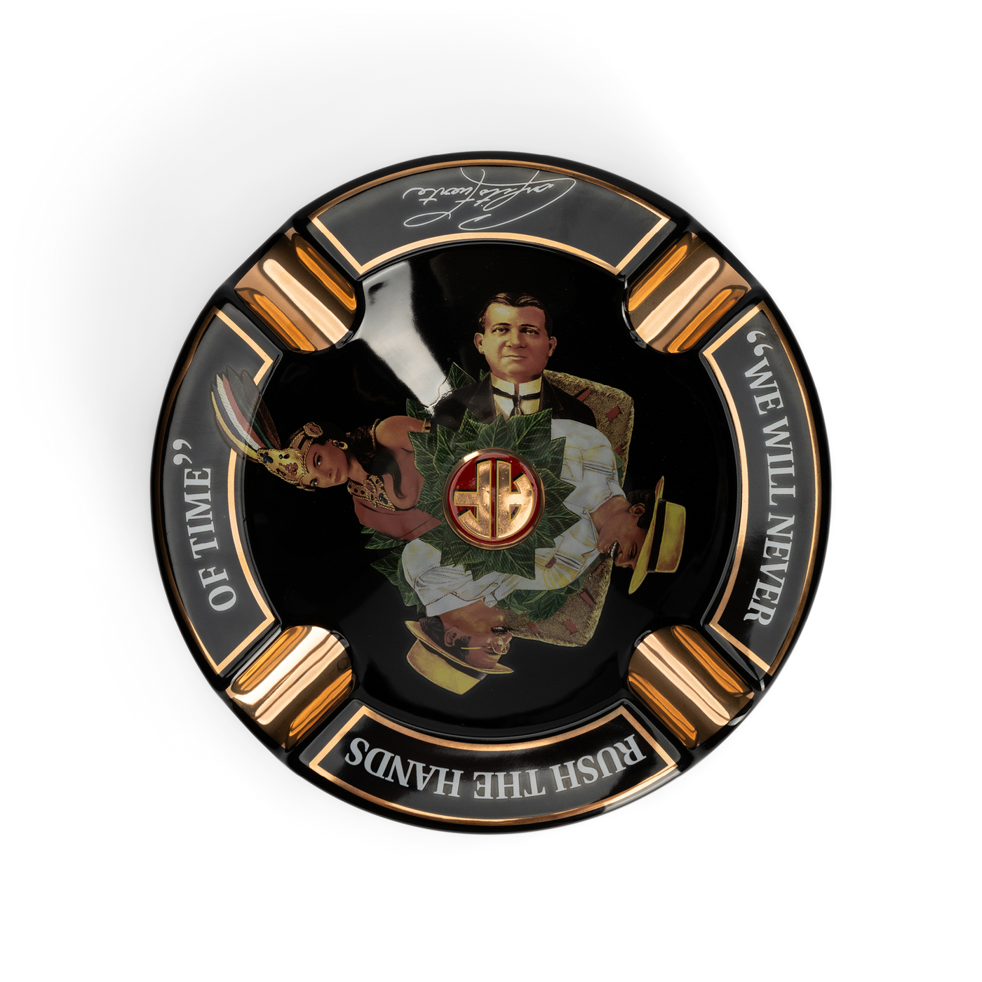 Arturo Fuente 4 Cigar Ceramic Ashtray Black