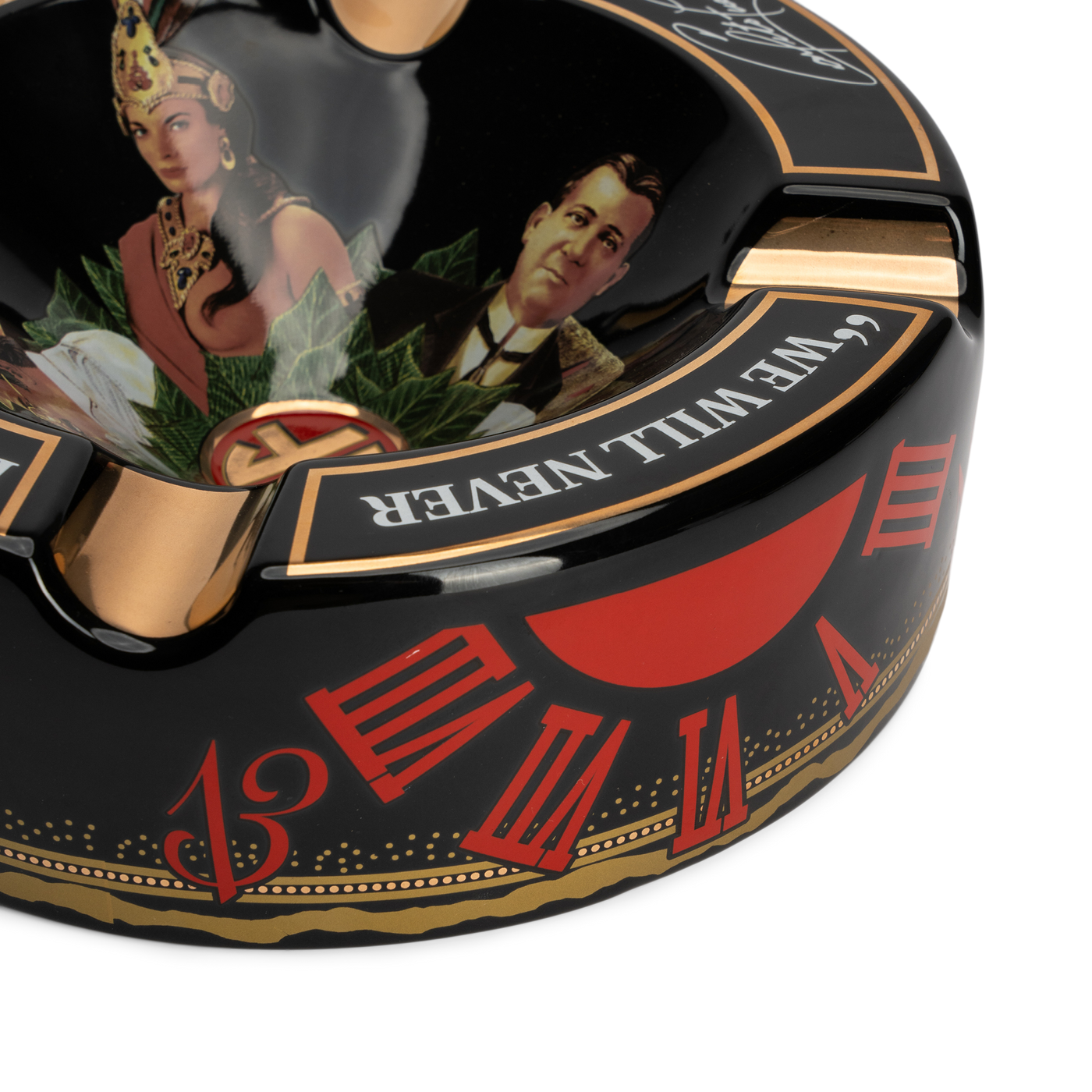 Arturo Fuente 4 Cigar Ceramic Ashtray Black