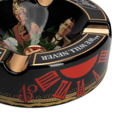 Arturo Fuente 4 Cigar Ceramic Ashtray Black