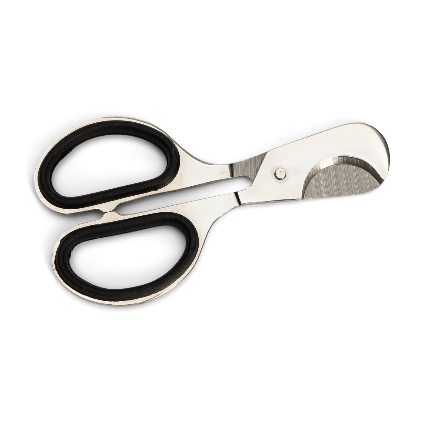 Stainless Steel Cigar Scissors with Rubber Grip 60 Ring Gauge