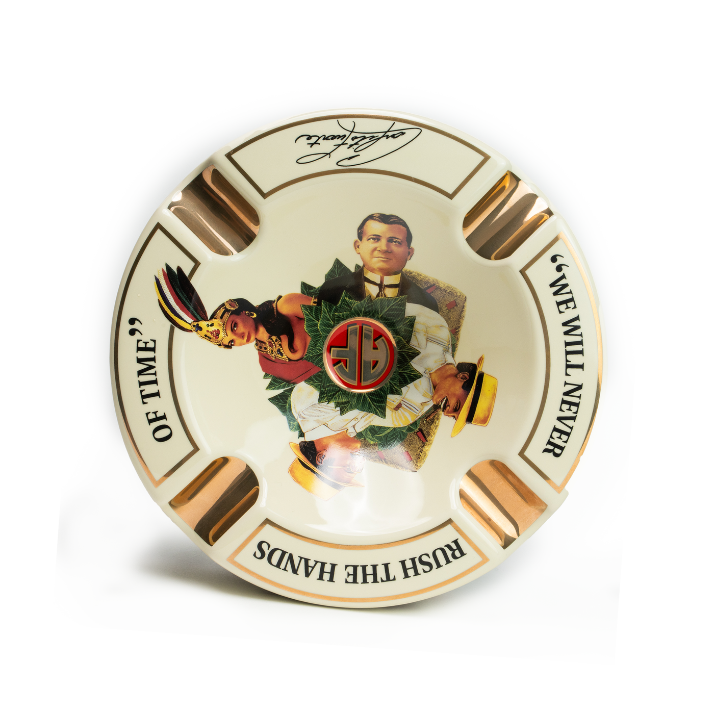 Arturo Fuente 4 Cigar Ceramic Ashtray Cream