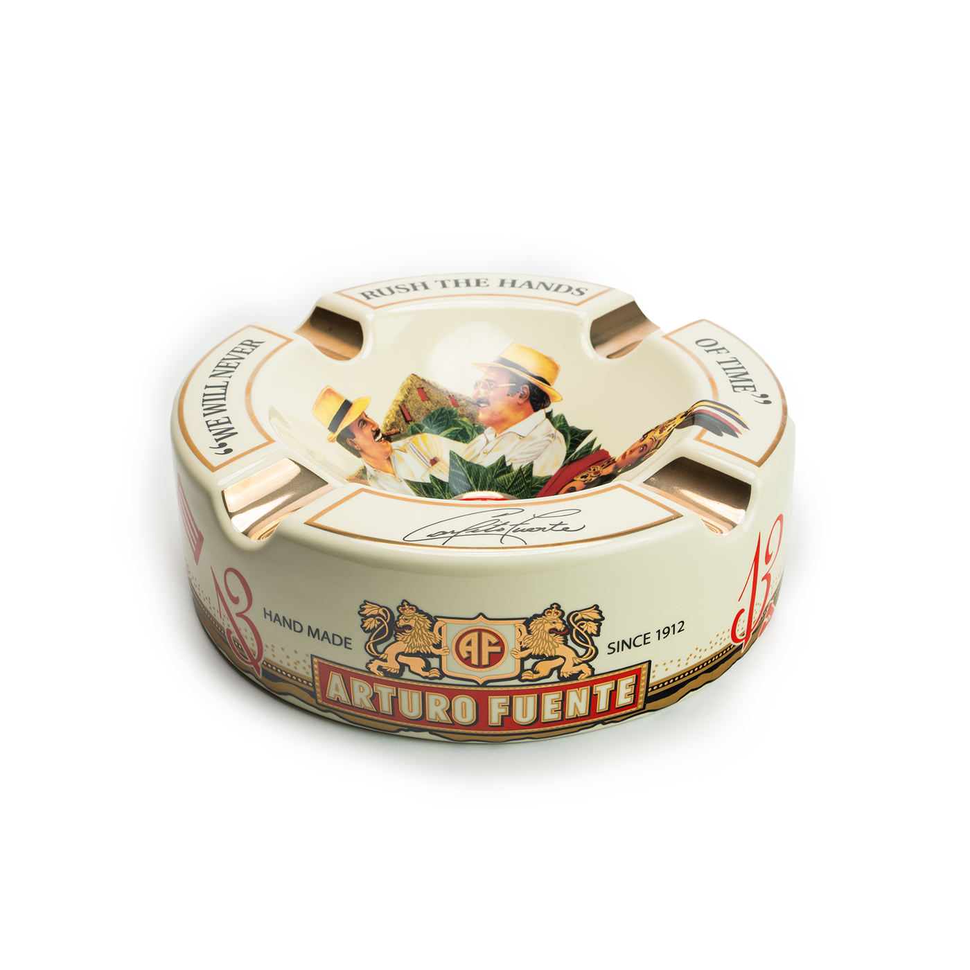 Arturo Fuente 4 Cigar Ceramic Ashtray Cream