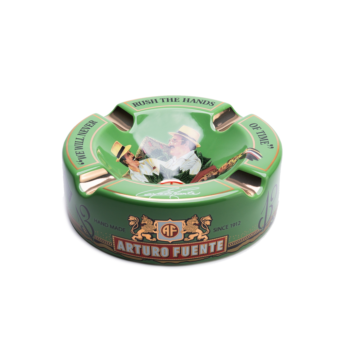 Arturo Fuente 4 Cigar Ceramic Ashtray Green