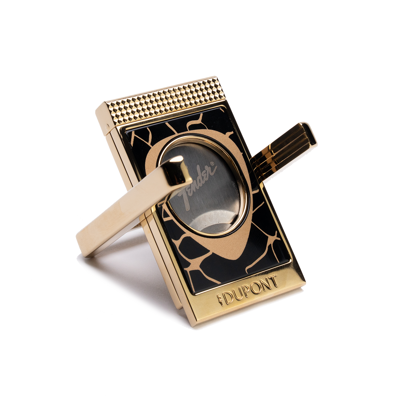 S.T. Dupont Fender Cigar Cutter Stand Black & Gold