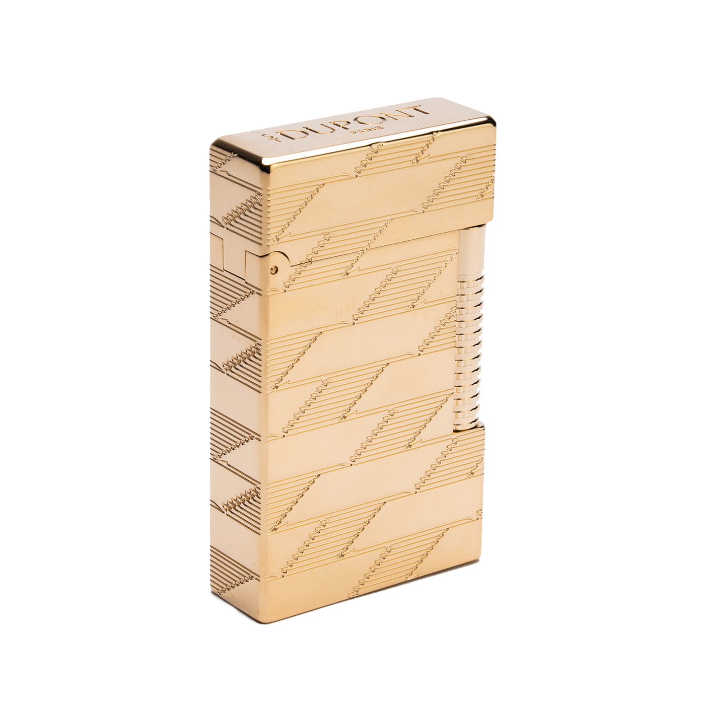 S.T. Dupont 1872 Monogram Le Grand Dupont Cling Guilloche Lighter Gold