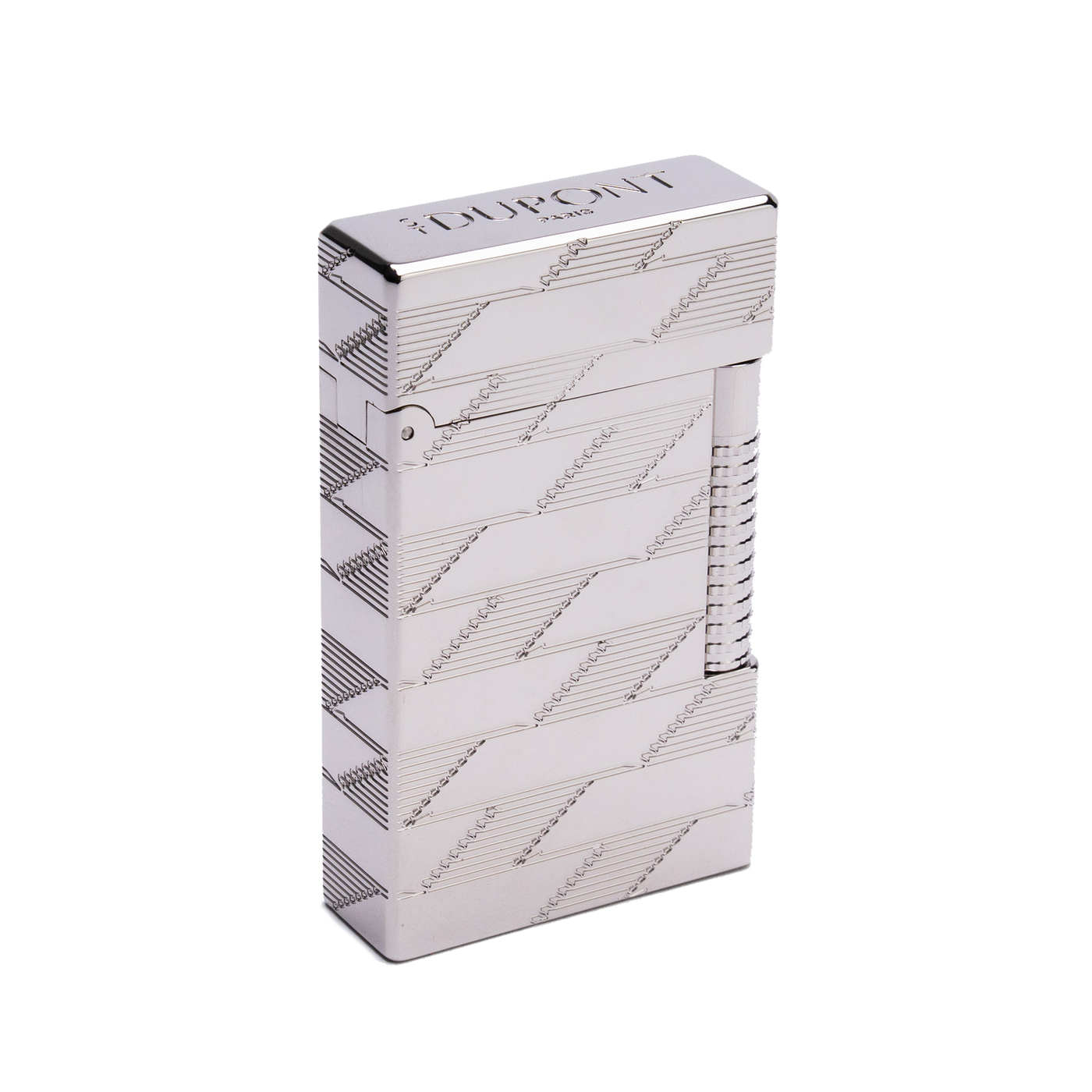 S.T. Dupont 1872 Monogram Le Grand Dupont Cling Guilloche Lighter Palladium