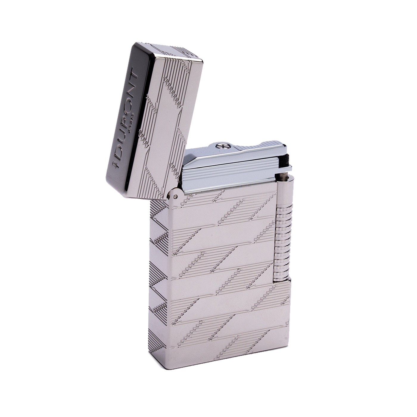 S.T. Dupont 1872 Monogram Le Grand Dupont Cling Guilloche Lighter Palladium