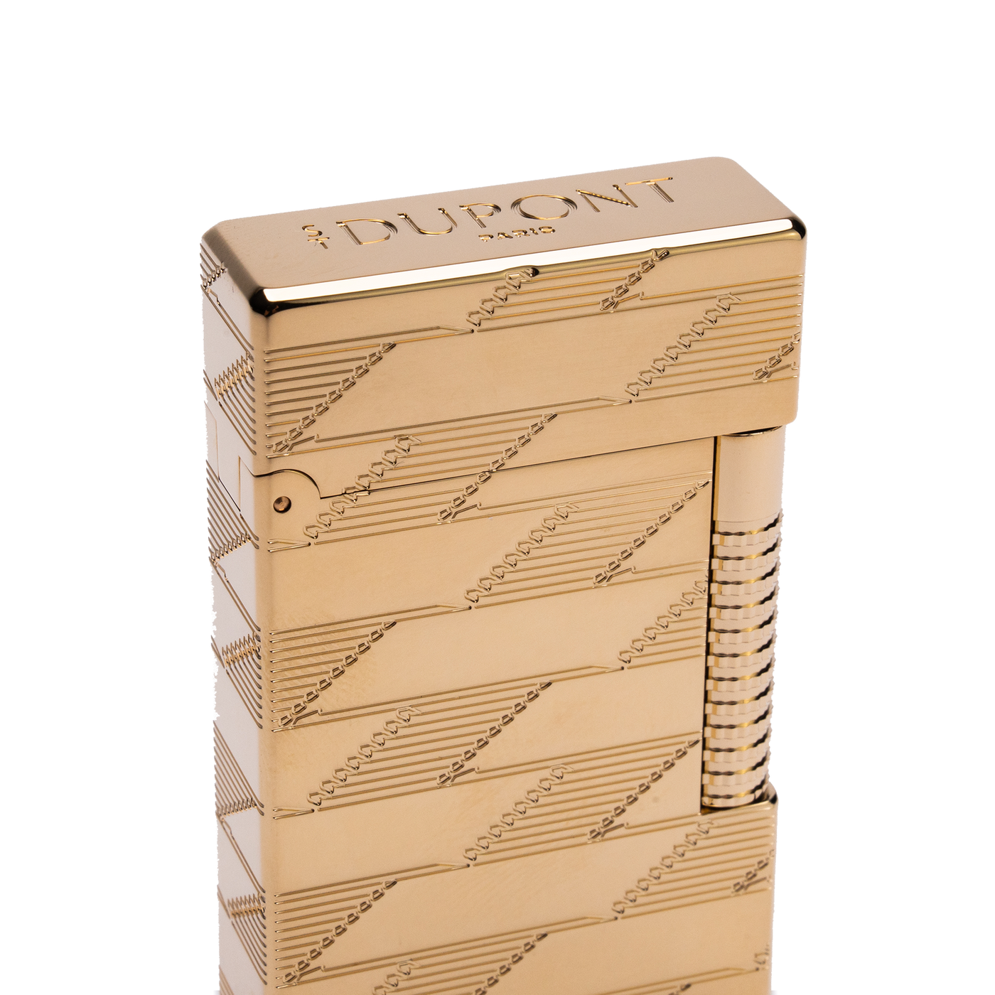 S.T. Dupont 1872 Monogram Le Grand Dupont Cling Guilloche Lighter Gold