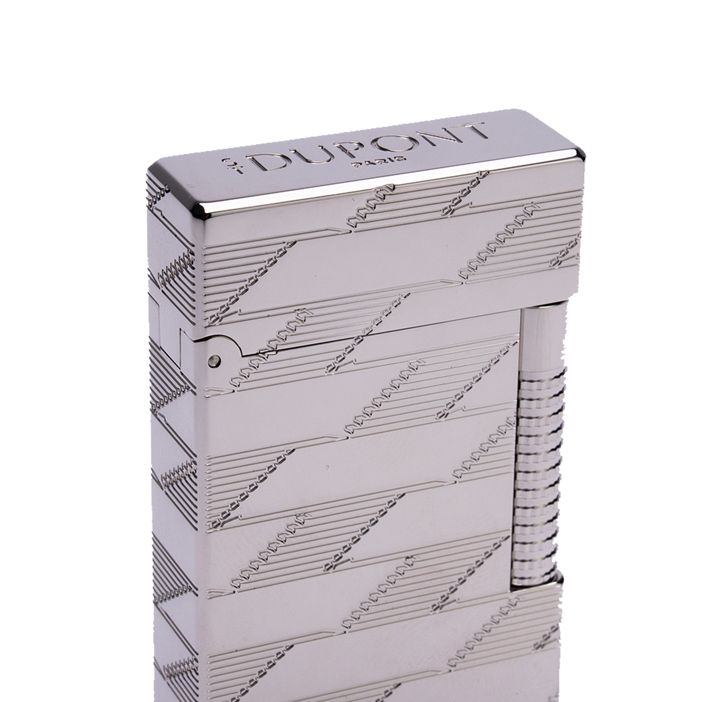 S.T. Dupont 1872 Monogram Le Grand Dupont Cling Guilloche Lighter Palladium