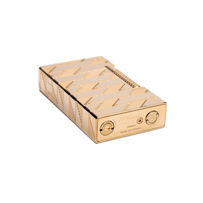 S.T. Dupont 1872 Monogram Le Grand Dupont Cling Guilloche Lighter Gold