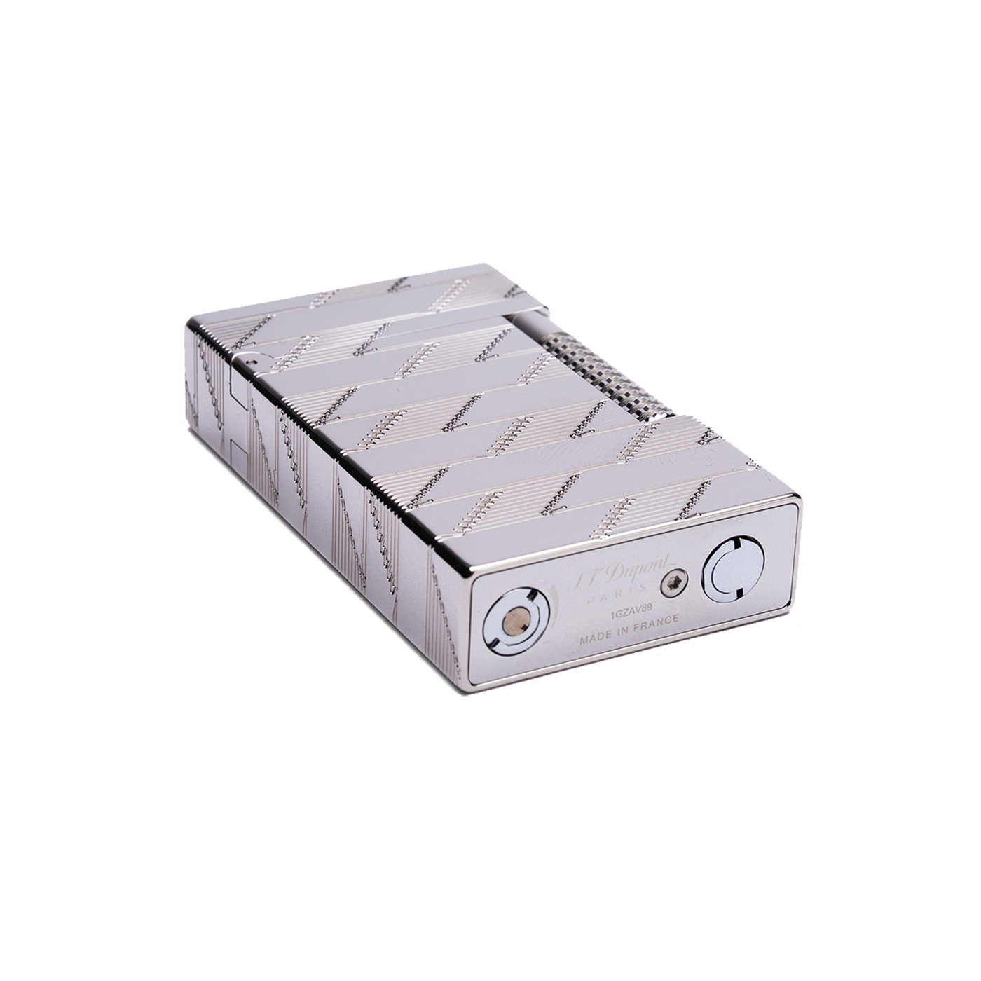 S.T. Dupont 1872 Monogram Le Grand Dupont Cling Guilloche Lighter Palladium