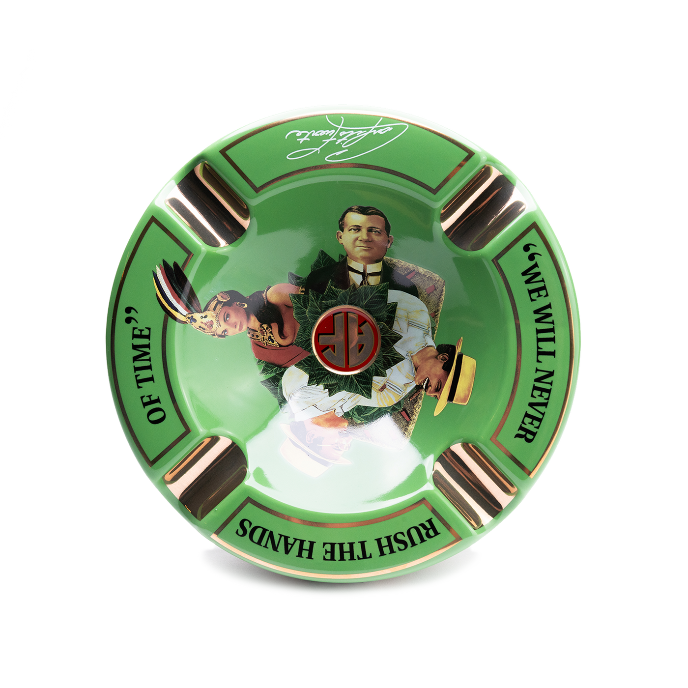 Arturo Fuente 4 Cigar Ceramic Ashtray Green