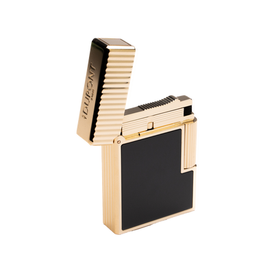S.T. Dupont Ligne 1 Vertical Lines Black & Gold