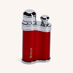 Siglo Bean Shaped Jet Lighter Metallic Red