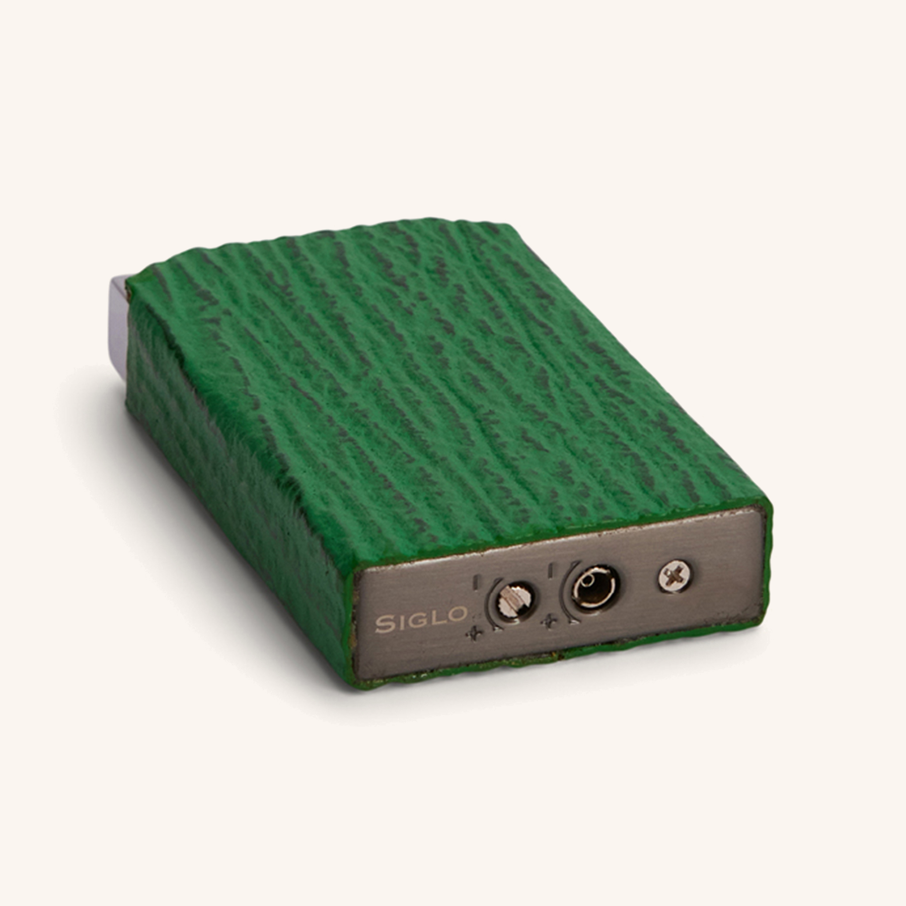 Siglo Sharkskin Lighter Dual Flame Green The Index Luxury Cigar Purveyors